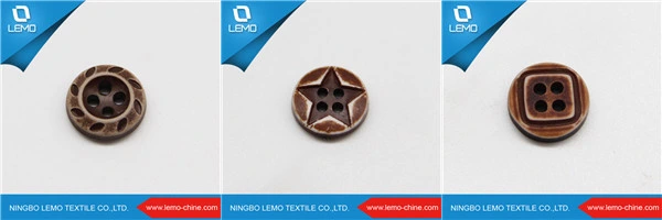 Custom Bulk Natural Button Wooden Buttons for Garment Decoration