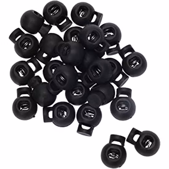 スプリングロード弾性巾着ロープクリップエンドラウンドボール形状コードロックプラスチックトグル単穴